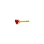 STINE A Jewelry Petit Love Heart Örhängen Single Guldpläterad Silver 1181-02-Burgundy