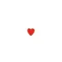 STINE A Jewelry Petit Love Heart Örhängen Single Guldpläterad Silver 1181-02-Red Coral