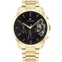 Tommy Hilfiger Baker 1710447 klocka med Svart urtavla och en boett med 44 mm i diameter och ett Länk i Guld