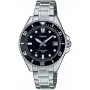 Casio Timeless MDV-10D-1A1VEF klocka med Svart urtavla och en boett med 38 mm i diameter och ett Länk i Silver