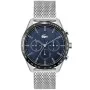 Lacoste Boston 2011163 klocka med Blå urtavla och en boett med 42 mm i diameter och ett Meshlänk i Silver