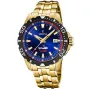 Festina Diver 20500/2 klocka för Herr med Blå urtavla som mäter 45 mm i diameter och har en Guld Länk klockrem