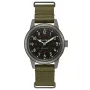 Bulova Hack 98A255 klocka med Svart urtavla och en boett med 38 mm i diameter och ett Läderarmband i Grön