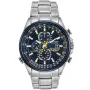 Citizen Angels Promaster Sky Eco-Drive AT8020-54L klocka med Blå urtavla och en boett med 43 mm i diameter och ett Länk i Silver