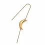 Jane Kønig Big Half Moon NO. 2 Chain Earrring Örhängen Single Guldpläterad Rostfritt Stål BHME-AW26-SS-G