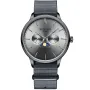 Bonvier Moonphase BV009 klocka för Herr med Grå urtavla som mäter 40 mm i diameter och har en Grå Nato-klockarmband klockrem