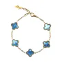 SKØR Clove Blue Marble Armband Rostfritt Stål SK0045