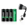 Batteri Coast AA-batteri 4 Stk. Uppladdningsbar 100047534