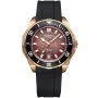 Dissing Ocean D1510 klocka med Röd urtavla och en boett med 45 mm i diameter och ett Gummiarmband i Svart