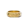 IX Studios Mini Brushed Hexagon Ring Guldpläterad Silver DMN0307GD