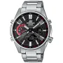 Casio Edifice ECB-S100D-1AEF klocka med Svart urtavla och en boett med 46 mm i diameter och ett Länk i Silver