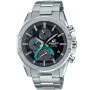 Casio Edifice EQB-1000D-1AER klocka för Herr med Svart urtavla som mäter 46 mm i diameter och har en Stål Länk klockrem