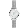 Fossil Carlie Mini ES4432 klocka med Pärlemor urtavla och en boett med 28 mm i diameter och ett Meshlänk i Silver
