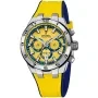 Festina Chrono Bike F20671/4 klocka med Gul urtavla och en boett med 44 mm i diameter och ett Gummiarmband i Gul
