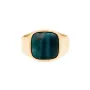 IX Studios Cushion Signet Hawks Eye Ring Guldpläterad Silver DMN0282GDHE