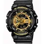 Casio G-Shock GA-110GB-1AER klocka med Svart urtavla och en boett med 51 mm i diameter och ett Gummiarmband i Svart