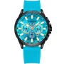 Kensington Master K0052 klocka för Herr med Blå urtavla som mäter 48 mm i diameter och har en Blå Silikonklockarmband klockrem