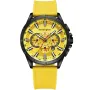 Kensington Master K0053 klocka för Herr med Gul urtavla som mäter 48 mm i diameter och har en Gul Silikonklockarmband klockrem
