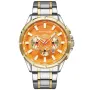 Kensington Master K0005 klocka för Herr med Orange urtavla som mäter 48 mm i diameter och har en Guld, Stål Länk, Two-tone länk klockrem