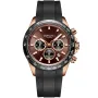 Dissing MK9 D1157 klocka med Brun urtavla och en boett med 43 mm i diameter och ett Gummiarmband i Svart