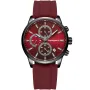 Studsgaard Chronograph S0054 klocka för Herr med Röd urtavla som mäter 42 mm i diameter och har en Röd Silikonklockarmband klockrem