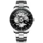 IK Colouring Skeleton S109 klocka med Svart urtavla och en boett med 42 mm i diameter och ett Länk i Silver