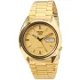 Seiko 5 Sports Classic SNXL72K1 klocka med Guld urtavla och en boett med 37 mm i diameter och ett Länk i Guld