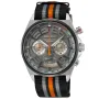 Seiko SSB403P1 klocka med Grå urtavla och en boett med 41 mm i diameter och ett Natoarmband i Grå, Orange, Svart