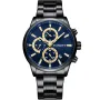 Studsgaard Chronograph S0025 klocka för Herr med Blå urtavla som mäter 42 mm i diameter och har en Svart Länk klockrem