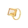 House of Vincent Candy Rock Yellow Citrine Ring Guldpläterad Silver VJ080-LRG-CI