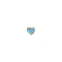 STINE A Jewelry Petit Love Heart Örhängen Single Guldpläterad Silver 1181-02-Light Blue