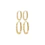 Pilgrim Sense hoop earrings, 2-in-1 set Örhängen Förgylld mässing 132542053