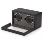 Wolf Cub Double Watch Winder 2 Klockor Svart Konstläder 461203