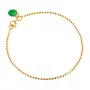 Enamel Ball Chain Green Armband 18 kt. Guldpläterad Silver B16G-Green