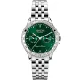 Dissing Ladies D1249 klocka för Dam med Grön urtavla som mäter 38 mm i diameter och har en Stål Länk klockrem