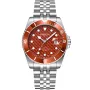 Dissing Diver D1130 klocka för Herr med Orange urtavla som mäter 43 mm i diameter och har en Stål Länk klockrem