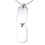 Auxere Double Dog Tag Halsband Rostfritt Stål KXD0281