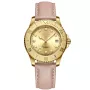 Dissing Lady Diver D1472 klocka med Guld urtavla och en boett med 36 mm i diameter och ett Läderarmband i Rosa