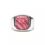 IX Studios Cushion Signet Rhodocrosite Ring 22 kt. Silver DMN0282RHRHOCR