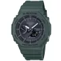 Casio G-shock Tough Solar GA-B2100-3AER klocka med Svart urtavla och en boett med 45 mm i diameter och ett Gummiarmband i Grön