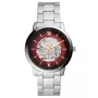 Fossil Neutra Automatic ME3209 klocka med Röd urtavla och en boett med 44 mm i diameter och ett Länk i Silver