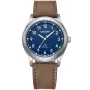 Orloff Ocean O1004 klocka med Blå urtavla och en boett med 41 mm i diameter och ett Läderarmband i Brun