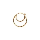 STINE A Jewelry Double Creol Örhängen Single Guldpläterad Silver 1136-02-S