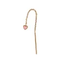 STINE A Jewelry Dangling Love Heart Örhängen Single Guldpläterad Silver 1364-02-Light Pink
