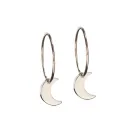 Blomdahl Pendant Moon Örhängen Titanium 15-1252-7500