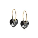Blomdahl Heart Örhängen Titanium 15-1355-12