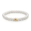 Gaura Natural Pearls Pearl Armband Guldpläterad Silver 252-34B