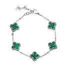 SKØR Clove Silver Green Armband Rostfritt Stål SK0047