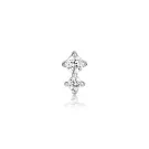 Ania Haie Double Sparkle Barbell Örhängen Silver E035-07H