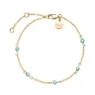Rosefield 5 Stone Armband Guldpläterad Rostfritt Stål JBBSG-J814